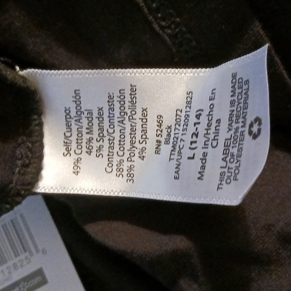 TIME AND TRU BLACK EYELET SHORT SLEEVE MATERNITY TOP - Picture 9 of 9